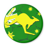 Australian soccer ball with kangaroo magnet