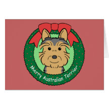 Australian Terrier Christmas Greeting Cards