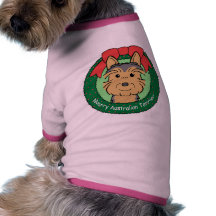 Australian Terrier Christmas Pet T Shirt