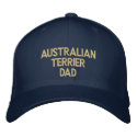 Australian Terrier DAD embroidered hats