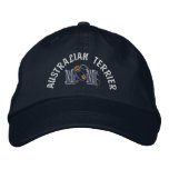 Australian Terrier Dog Mom embroidered hats