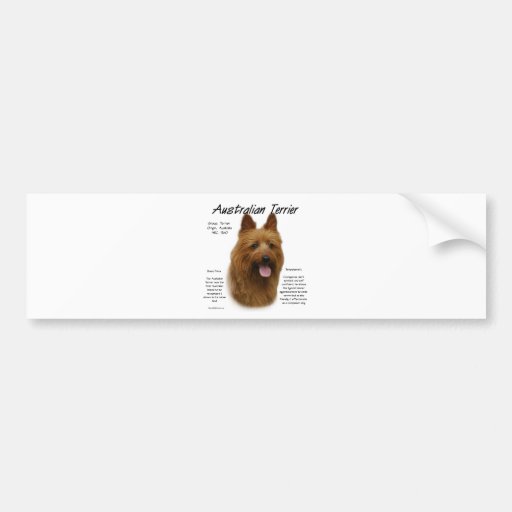 Australian Terrier History Design Bumper Stickers