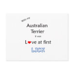 Australian Terrier Lick Design postcards