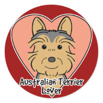 Australian Terrier Lover Round Stickers