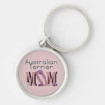 Australian Terrier MOM Keychains