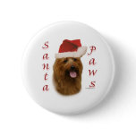 Australian Terrier Santa Paws Pinback Button
