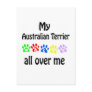 Australian Terrier Walks Design Post Cards