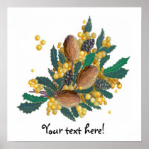 Australian Wildflowers - Banksia Poster