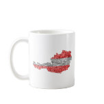 Austria Flag-colour Map Customisable Mug