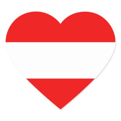 Austria Flag Heart Sticker by FlagAndMap
