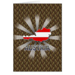Austria Flag Map 2.0 Greeting Card