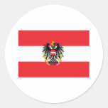 Austria Flag Round Stickers