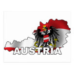 Austria Map Post Cards