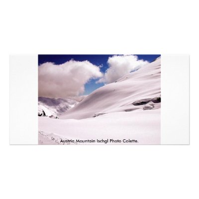 Austria Mountain Ischgl Photo Colette Personalized Photo Card by Colettephoto