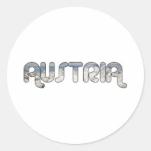 Austria Round Sticker
