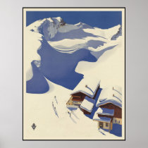 Austria Ski lodge in the Alps Print