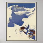 Austria Ski lodge in the Alps Print