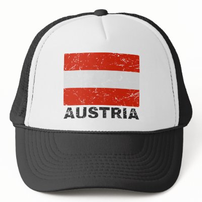 Austria Vintage Flag Hats by allworldtees