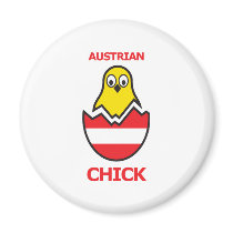 Austrian Chick Fridge Magnet