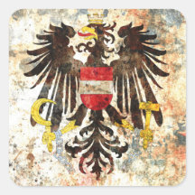 Austrian Crest Square Stickers