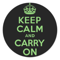 Authenic Keep Calm And Carry On Green. Best Price