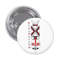 Authentic African Bwa mask button