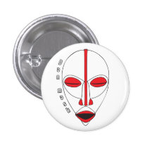 Authentic African Dan mask button
