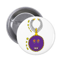 Authentic African Goli mask button