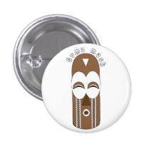 Authentic African Goma mask button
