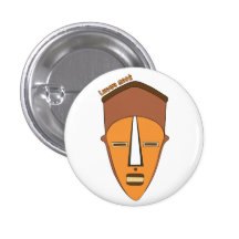 Authentic African Lwawa mask button