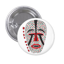 Authentic African Woyo mask button