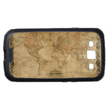 Authentic Antique World Map Samsung Skinit Case Samsung Galaxy SIII Cover