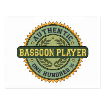 Authentic Bassoon Player Postcard