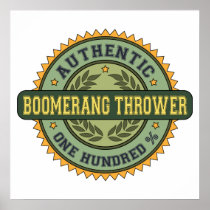 Authentic Boomerang Thrower Poster