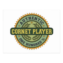 Authentic Cornet Player Postcard