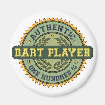 Authentic Dart Player Fridge Magnets