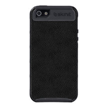 Authentic Faux black illusion Leather :\ iPhone 5 Case
