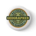 Authentic Geographer Button