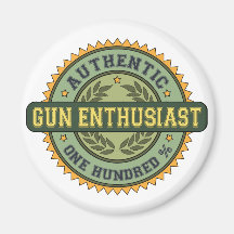Authentic Gun Enthusiast Refrigerator Magnets