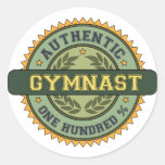 Authentic Gymnast Round Sticker