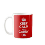 Authentic Keep Calm And Carry On Original Red Coffee Mugs