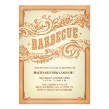 Authentic Old Western BBQ Invitation