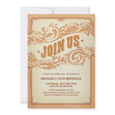 Authentic Old Western Party Invitation by Western_Invitations
