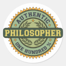 Authentic Philosopher Round Sticker