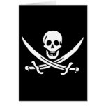 Authentic Pirate Flag of Jack Rackam Greeting Cards