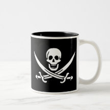 Authentic Pirate Flag of Jack Rackam Coffee Mugs