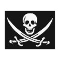 Authentic Pirate Flag of Jack Rackam postcards