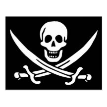 Authentic Pirate Flag of Jack Rackam Postcards