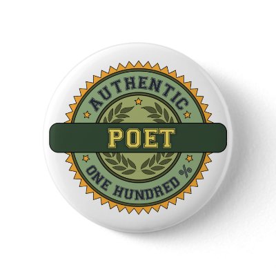 Authentic Poet Pinback Button by 1000suns
