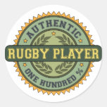 Authentic Rugby Player Round Sticker